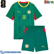 Fotballdrakt Barn Senegal Ismaila Sarr #18 Bortedraktsett VM 2026 Kortermet (+ Korte bukser)